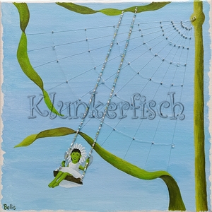 Acrylbild *Elfe auf der Schaukel*
