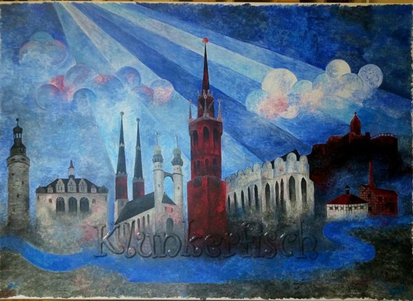 Originales Gemälde / Acryl-Bild *Halle an der Saale* – Bild 2