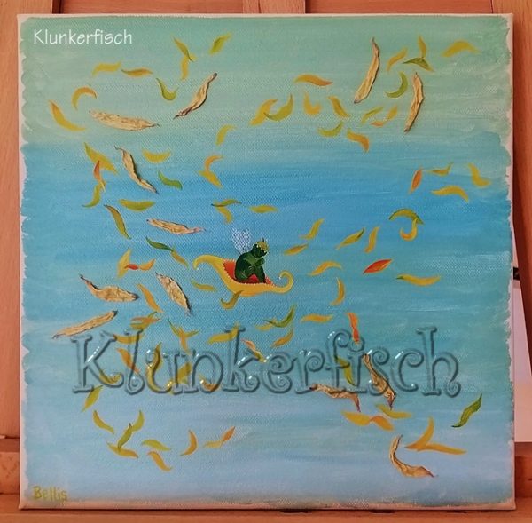 Originales Gemälde / Acryl-Bild *Elf im Blütenwirbel* – Bild 2