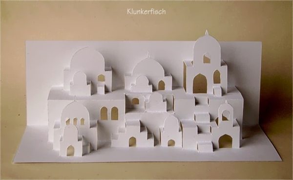 Faltschnittkarte *Orientalische Stadt*