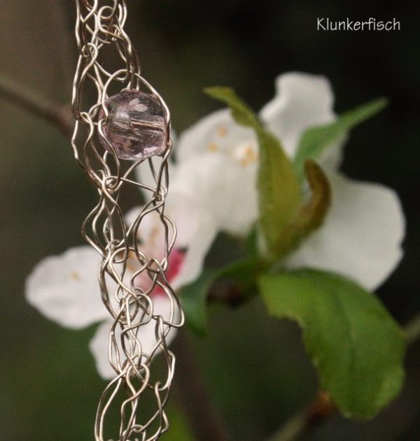 Draht-Kette in Silber und Rosa