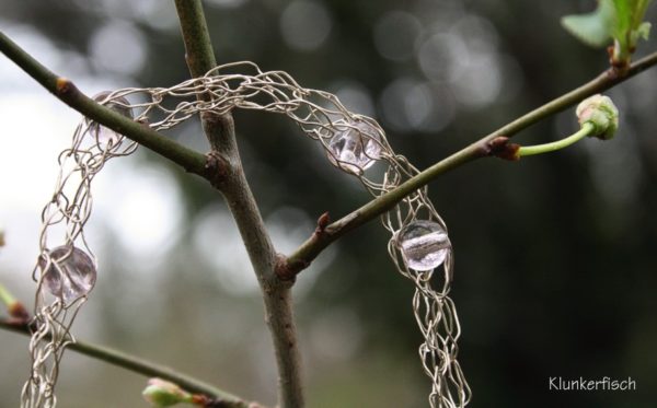 Draht-Kette in Silber und Rosa