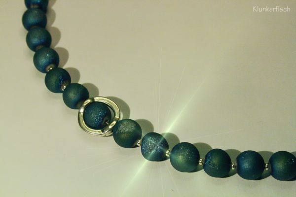 Wie das Meer! - Halskette aus blau-grünem Drusen-Achat