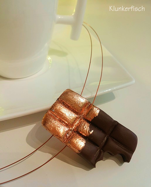Halskette *Schokolade in Kupferpapier*