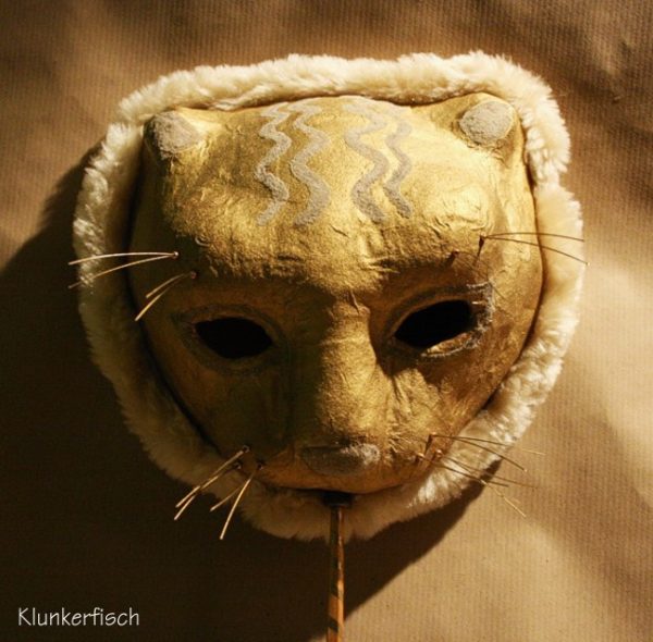 Venezianische Stab-Maske *Winterlöwe*