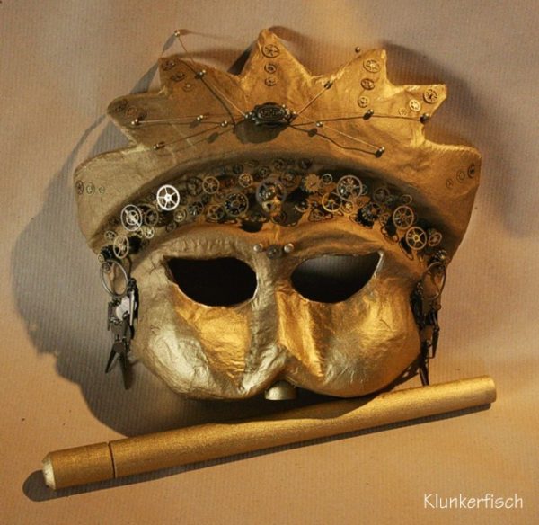 Venezianische Stab-Maske *Zeit*
