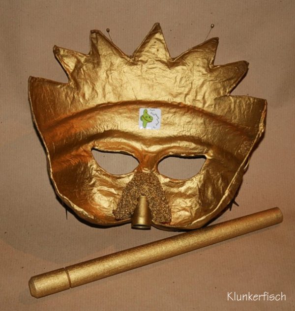 Venezianische Stab-Maske *Zeit*