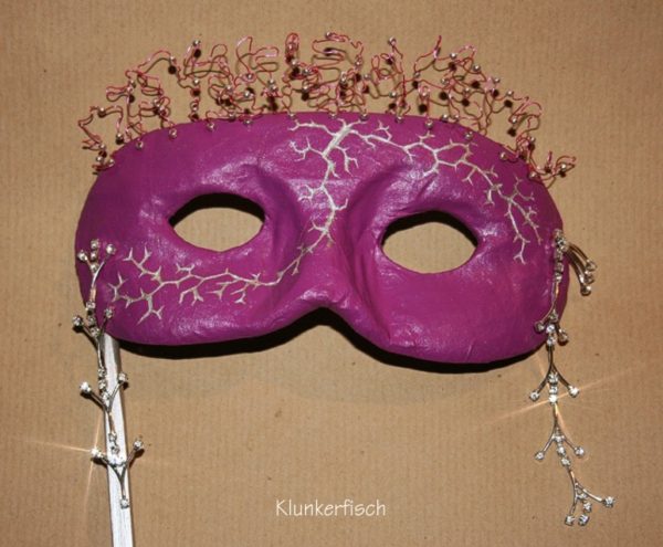 Venezianische Stab-Maske *Dornrosa*