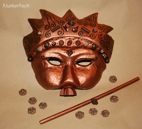 Venezianische Stab-Maske *Xocolatl*