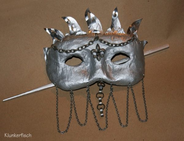Venezianische Stab-Maske *Jeanne D'Arc*