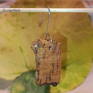 Single-Ohrring mit Kork