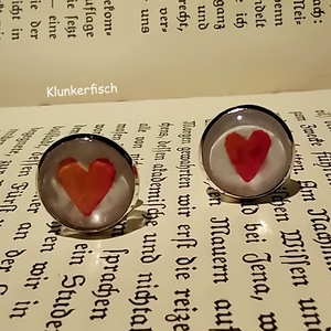 Anstecknadel / Brosche / Pin mit Rosen-Herz