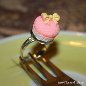 Cupcake-Ring in Rosa