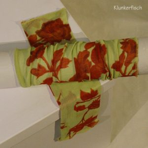 Handstulpen aus Seide in Gelb & Rost