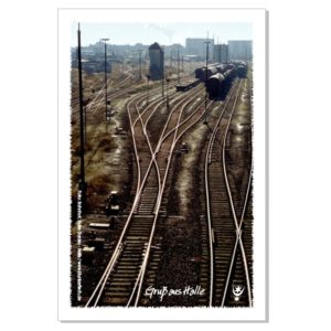 Postkarte von Halle: Hauptbahnhof