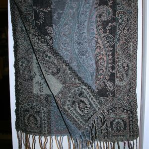 Kleiner Schal mit Paisley-Muster in Schwarz