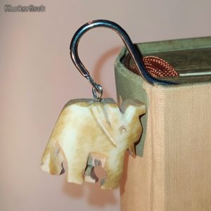 Lesezeichen aus Metall mit Anhänger *Elefant*