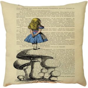 Kissen-Hülle mit Motiv aus Alice im Wunderland