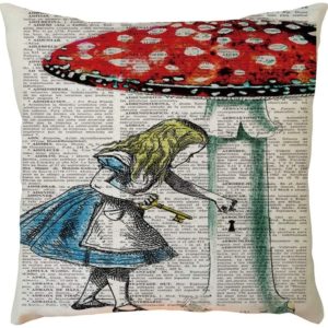 Kissen-Hülle mit Motiv aus Alice im Wunderland