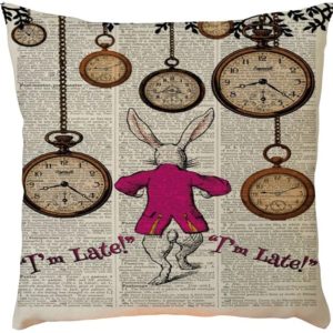 Kissen-Hülle mit Motiv aus Alice im Wunderland
