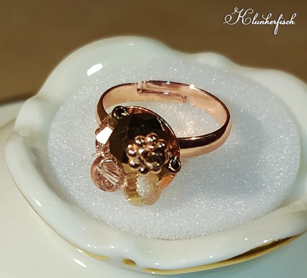 Bridgerton-Ring in Roségold, Kupfer und Creme