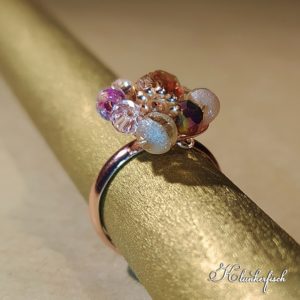 Bridgerton-Ring in Roségold und Creme