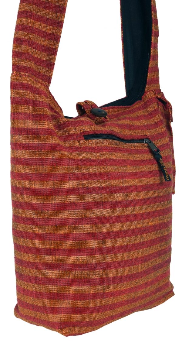 Coole Sadhu Bag in orange-rot gestreift