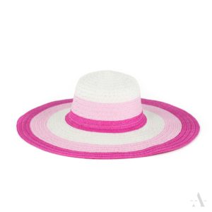 Sommer-Hut in Weiß, Pink und Rosa