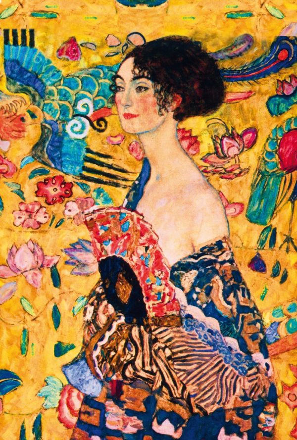 Gustav-Klimt-Brillenetui *Dame mit Fächer*