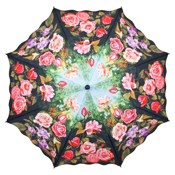 Regenschirm / Taschenschirm mit Rosen