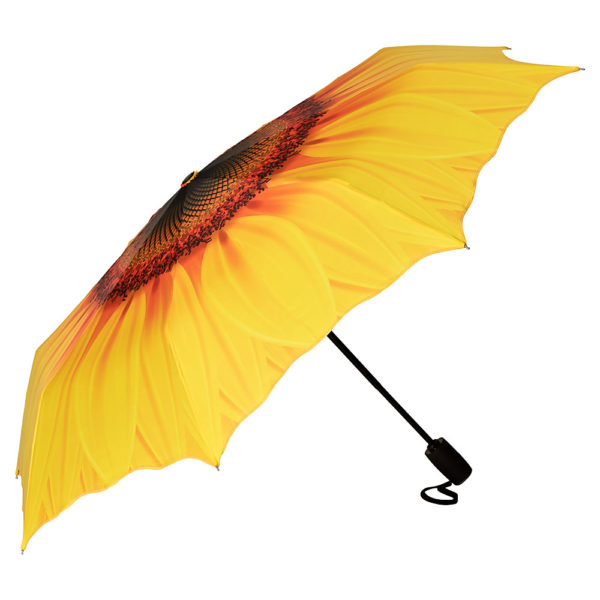 Regenschirm / Taschenschirm *Sonnenblume*