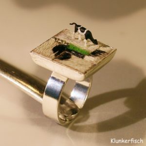 Fingerring *Patchwork mit Kuh*