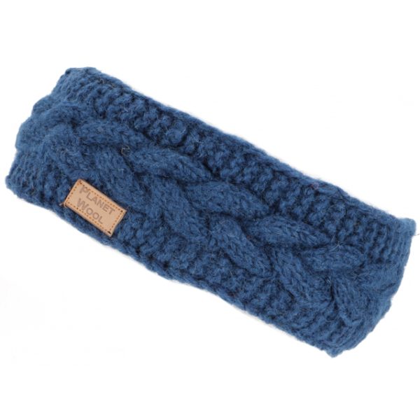 Warmes Stirnband in Blau