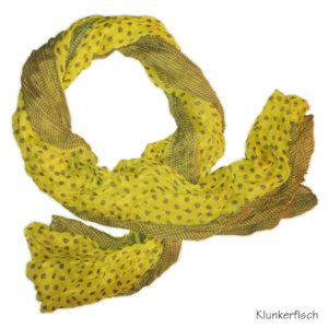 Duftig leichtes gepunktetes Schal-Tuch in Gelb