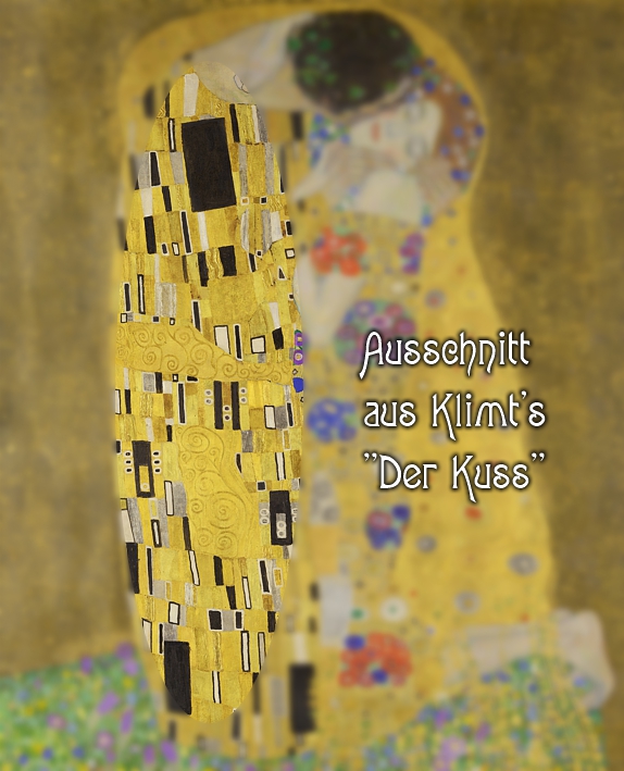 Ausschnitt aus Gustav Klimt's "Der Kuss"