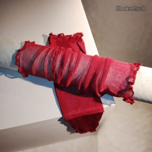 Handstulpen aus Seide in Weinrot