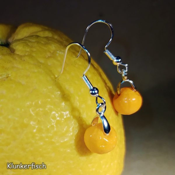 Ohrringe mit Apfelsinen