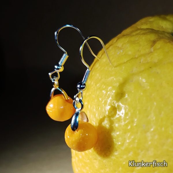 Ohrringe mit Apfelsinen