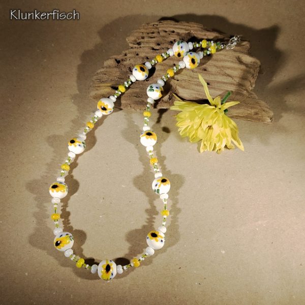 Sommerliche Halskette *Sonnenblumen*