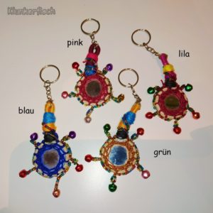 Indische Schlüsselanhänger mit Spiegeln und Glöckchen